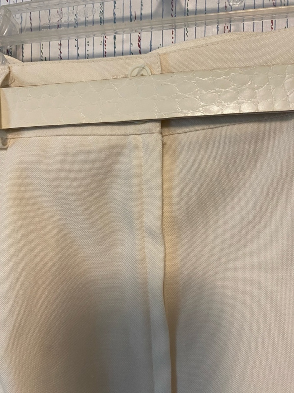 Counterparts Cream Midi Skirt with Belted Waist Sz16 - Picture 5 of 6